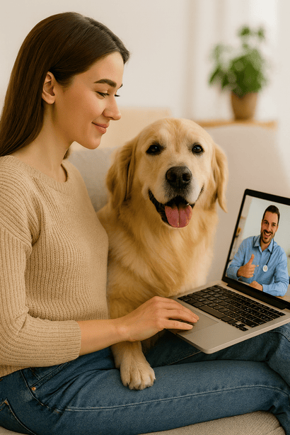 Pet telehealth consultation on DocTel VetCare